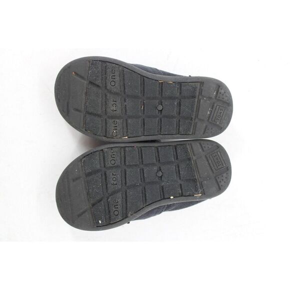 TOMS Infants Toddlers Tiny Classic Canvas Slip On Shoes Size 5 Adjustable Black - Picture 11 of 11